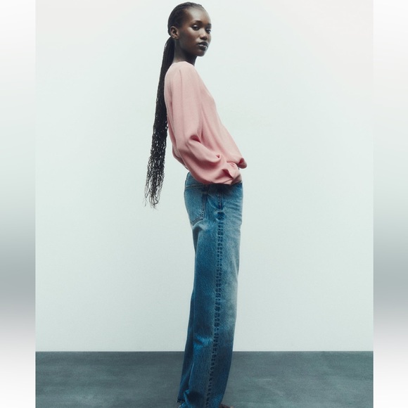 Zara NWT Blouse With Gold Buttons - Picture 3 of 7